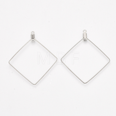 Tarnish Resistant 304 Stainless Steel Wire Pendants STAS-S103-10-1