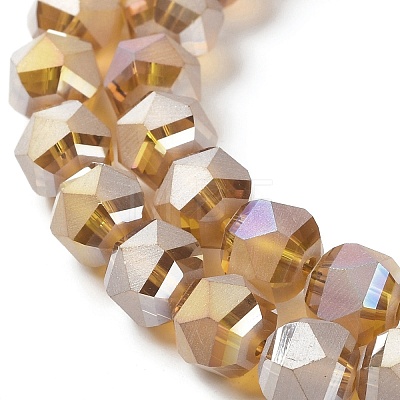 Electroplate Transparent Glass Beads Strands EGLA-I018-AB05-1