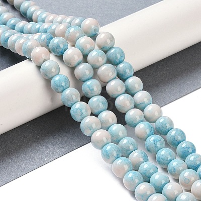 Baking Paint Glass Bead Strands GLAA-H031-01B-10-1