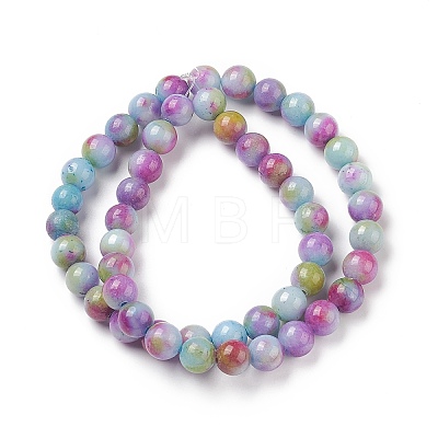 Natural Jade Beads Strands G-G032-8mm--12-1