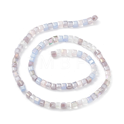 Gradient Color Electroplate Glass Bead Strands GLAA-E042-05D-1