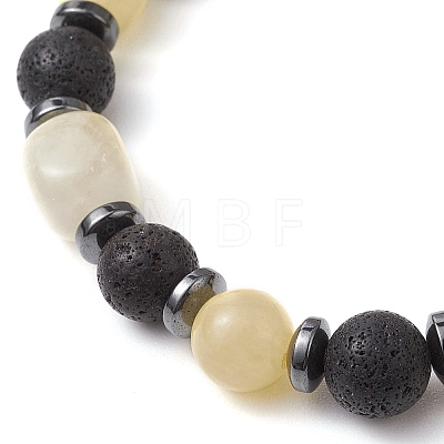 Natural & Synthetic Mixed Gemstone Beads Bracelets BJEW-JB11322-1