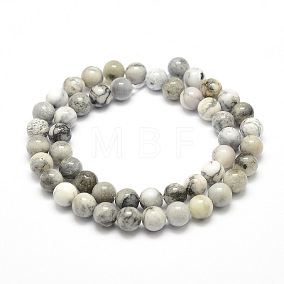 Natural Agate Beads Strands G-F475-07-8mm-1