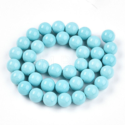 Synthetic Turquoise Beads Strands G-A255-A04-03B-1