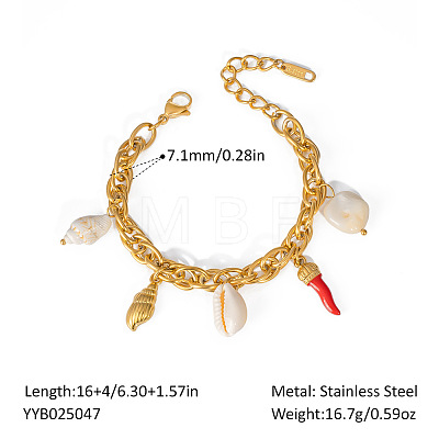Stylish Ocean Stainless Steel Charm Bracelets OX8367-6-1