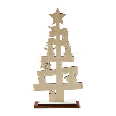 Christmas Theme Wood Display Decorations DJEW-G041-01B-1