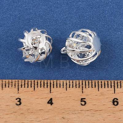 Iron Glass Bead Cage Pendants IFIN-N014-01S-1