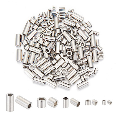 GOMAKERER 200Pcs 5 Styles 304 Stainless Steel Spacer Beads STAS-GO0001-06-1