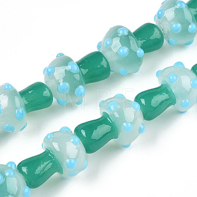 Handmade Lampwork Beads Strands X-LAMP-N024-09F-1