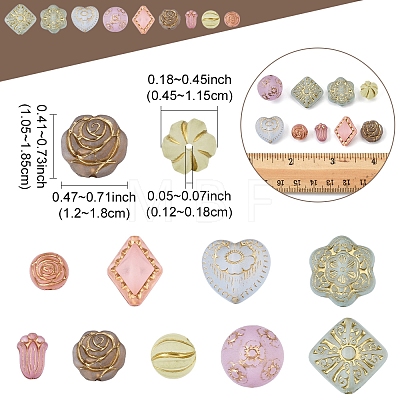100G Plating Acrylic Beads OACR-FS0002-02-1
