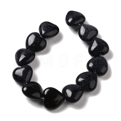 Synthetic Blue Goldstone Beads Strands G-K335-01D-1