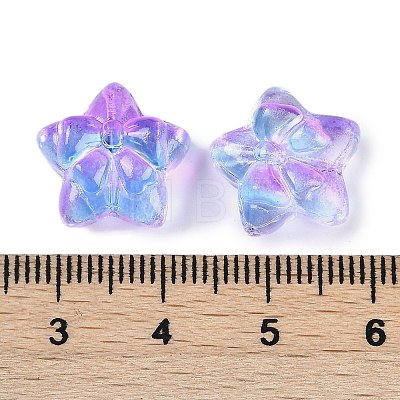 Transparent Spray Paint Glass Beads GLAA-H035-02K-1