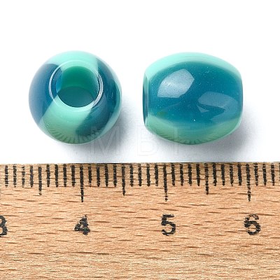 Two Tone Resin European Beads RESI-U008-06A-1