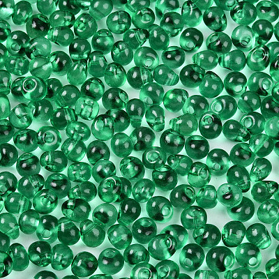 3/0 Baking Paint Glass Fringe Seed Beads SEED-A034-04I-1