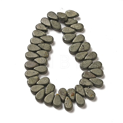 Natural Pyrite Beads Strands G-B064-B52-1