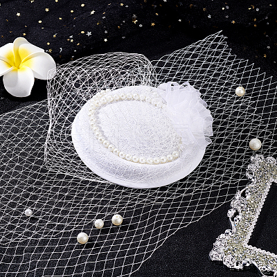 Polyester Birdcage Bridal Veil Netting AJEW-WH0471-103B-02-1