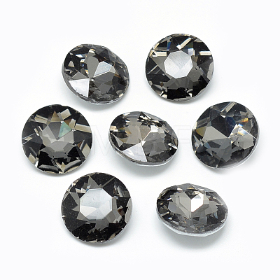 Pointed Back Glass Rhinestone Cabochons RGLA-T029-14mm-07-1