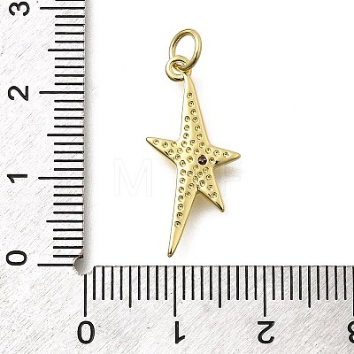 Brass Micro Pave Cubic Zirconia Pendants KK-Z093-19G-1