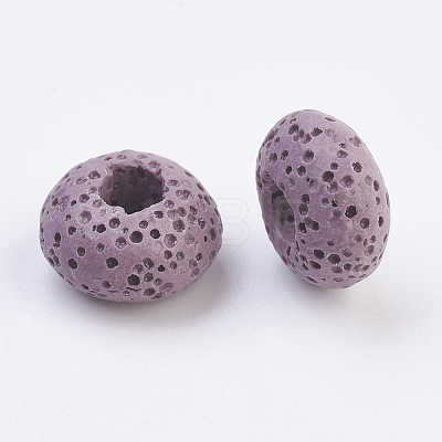 Natural Dyed Lava Rock European Beads G-E477-A08-1