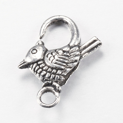 Tibetan Style Alloy Lobster Claw Clasps X-TIBE-T002-25AS-NR-1
