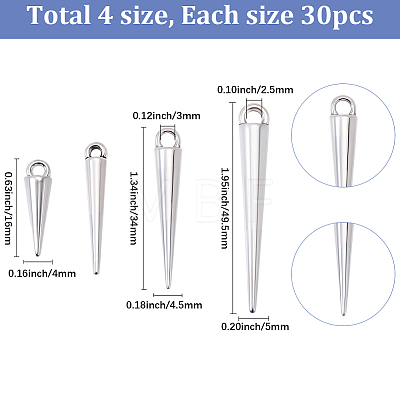 120Pcs 4 Styles Alloy Pendants FIND-SC0023-58-1