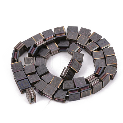 Electroplate Non-magnetic Synthetic Hematite Beads Strands G-Q986-006D-1