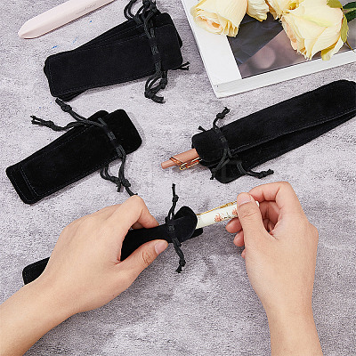 SUPERFINDINGS 15Pcs 3 Styles Rectangle Velvet Lipstick Storage Drawstring Bags ABAG-FH0001-07-1