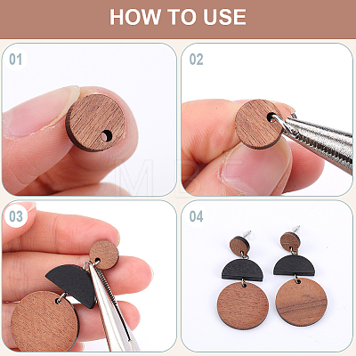50Pcs Wood Stud Earring Finding FIND-SP0001-19B-1