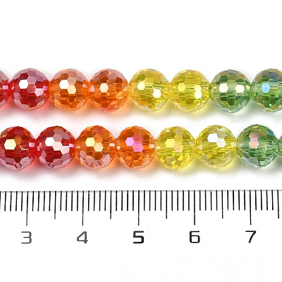 Electroplate Glass Beads Strands EGLA-D300-06-8mm-1