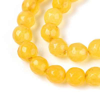 Dyed Natural White Jade Beads Strands G-T139-6mm-60-07-1