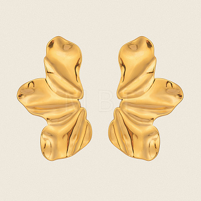 Stainless Steel Butterfly Wing Stud Earrings ZG8385-1-1