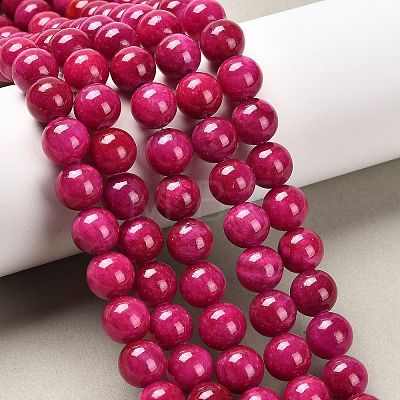 Natural Mashan Jade Round Beads Strands X-G-D263-10mm-XS12-1