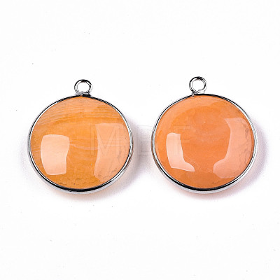 Natural Crackle Agate Pendants G-N326-87A-11-1