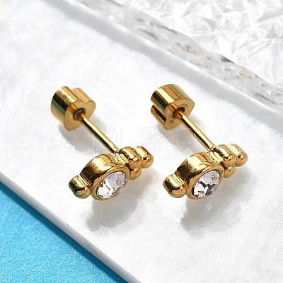 Ion Plating(IP) 304 Stainless Steel Stud Earrings EJEW-A118-17G-02-1