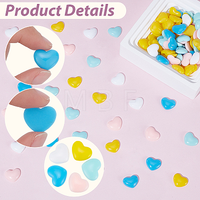 120Pcs Resin Cabochons CRES-SP0001-25-1