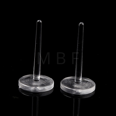 Plastic Flat Round Stud Earring Findings KY-P007-N01-1