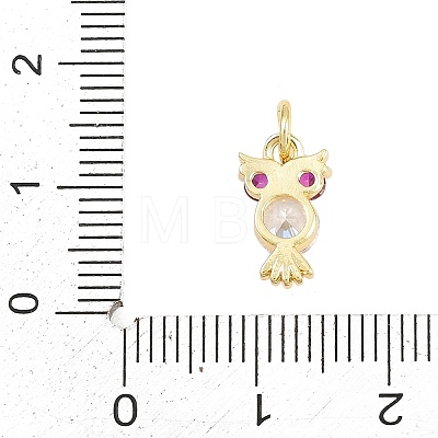 Brass Micro Pave Cubic Zirconia Pendants KK-F938-34G-02-1