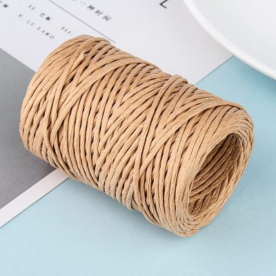 Handmade Iron Wire Paper Rattan OCOR-WH0017-02-1