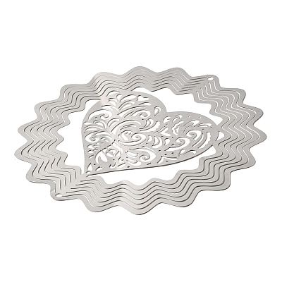 201 Stainless Steel 3D Rotating Hanging Wind Spinner STAS-C166-01G-P-1