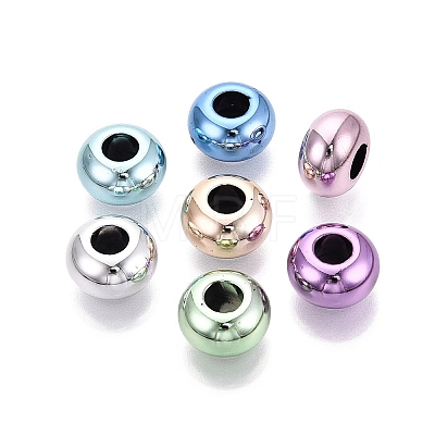UV Plating Opaque Acrylic European Beads OACR-Q200-10A-1