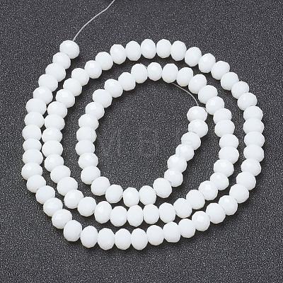 Opaque Solid Color Imitation Jade Glass Beads Strands EGLA-A044-P4mm-D01-1