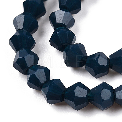 Opaque Solid Color Glass Beads Strands GLAA-TAC0022-4mm-B03-1