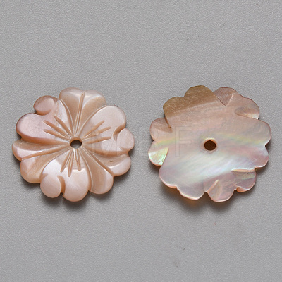 Natural Pink Shell Beads SSHEL-R044-01-1