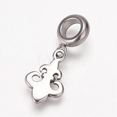 304 Stainless Steel European Dangle Charms OPDL-K001-31AS-1