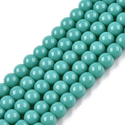 Opaque Solid Color Glass Beads Strands GLAA-T032-P4mm-12A-1