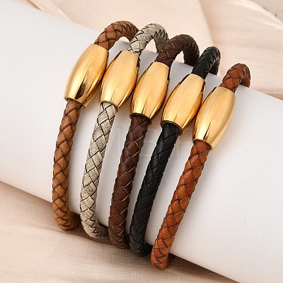 Adjustable Imitation Cord Bracelets for Women Men BJEW-F532-01G-1