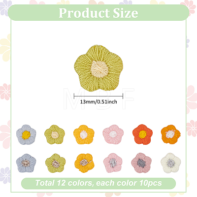 MAYJOYDIY US 120Pcs 12 Colors Polyester Ornament Accessories DIY-MA0005-17-1