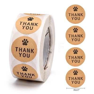 1 Inch Thank You Stickers DIY-WH0156-87C-1