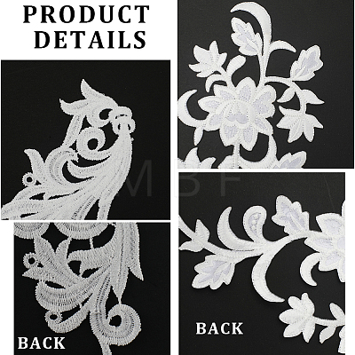 Gorgecraft 8Pcs Flower Computerized Embroidery Cloth Iron On Patches PATC-GF0007-20-1