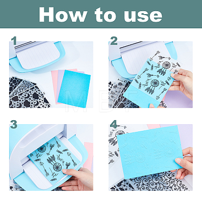 Plastic Embossing Folders DIY-WH0186-01-1